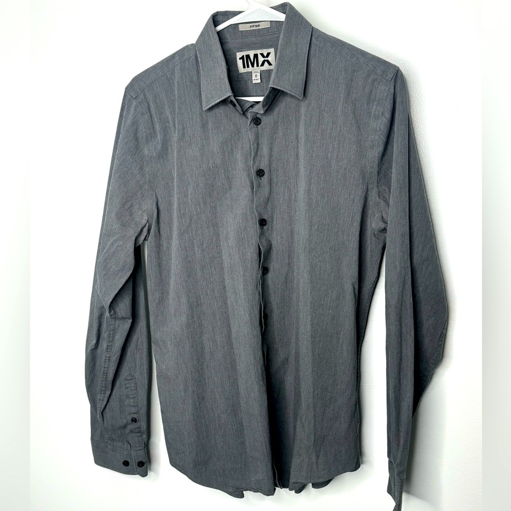 Grey Express Button Down Shirt - Medium